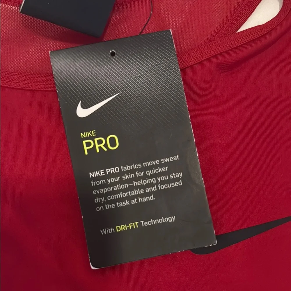 Nike Red and Black Sports Bra High-Neck Performance - NEVER WORN - Picture 2 of 4